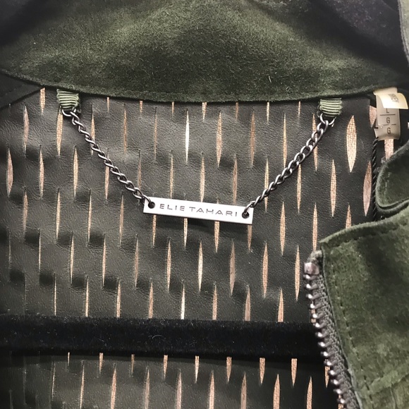 Ellie Tahari, size large, suede zip up jacket - Picture 3 of 4